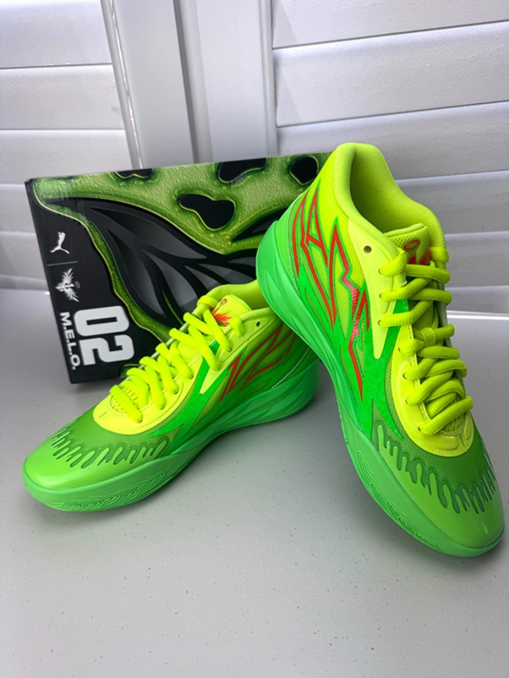 NEW Puma LaMelo Ball MB.02 Nickelodeon Slime Size Junior 7 (A224)
